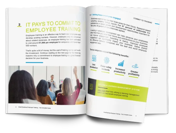 Mockup employee training handbook